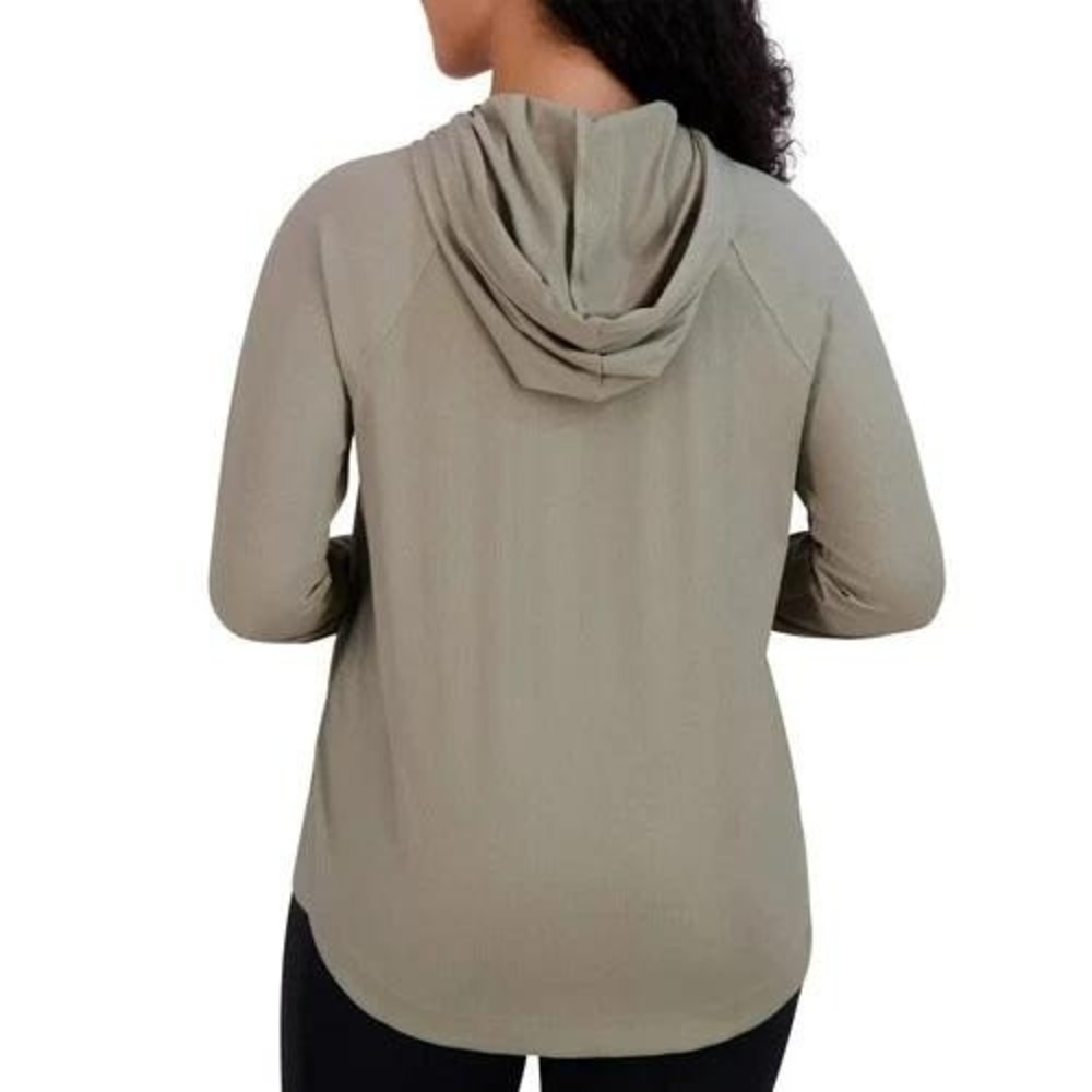 Sage Collective Womens Gray Ribbed Long Sleeve Hoodie Pullover Top Size S NEW - Picture 3 of 7